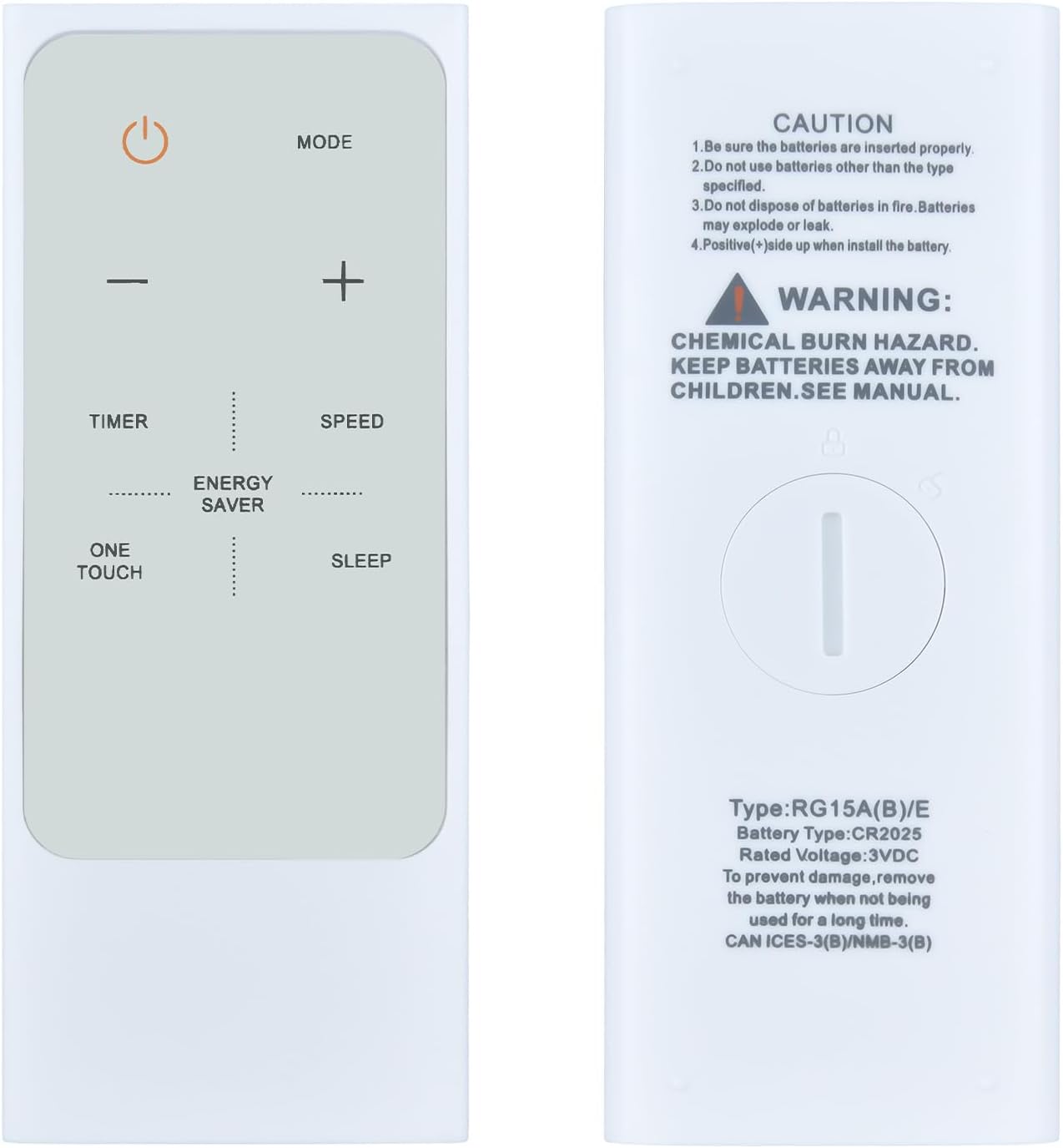 New Replacement Remote Control Compatible for Midea Window Air Conditioner RG15A(B)/B RG15A(B)/E RG15A(B)/F GE RAC-WK0511CMU RAC-WK0611CRU RAC-WK0811ESCWU RAC-WK1011ESCWU RAC-WK1211ESCWU RAC-WK1511ESC
