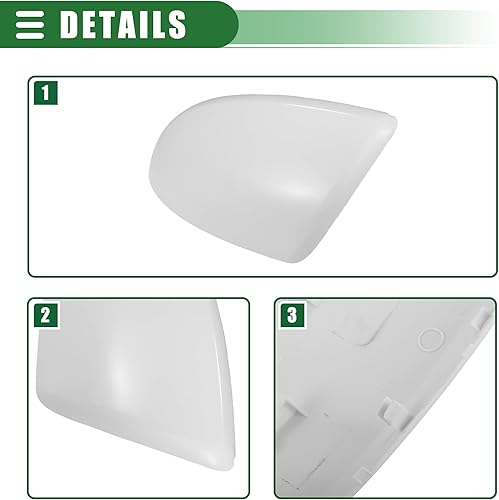 Miniatura 5 de Motoforti Tapa para espejo retrovisor izquierdo, para Mazda 2 DEMIO 2007-2014, ABS, GS1E691N1A23 GS1E-69-1N7A-87 69-1N7A, color blanco