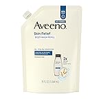 Aveeno Skin Relief Body Wash Fragrance-Free + Triple Oat Formula, Gentle Daily Cleanser for Sensitive Skin Leaves Itchy, Dry Skin Feeling Soothed & Moisturized, Body Wash Refill, 36 fl. oz
