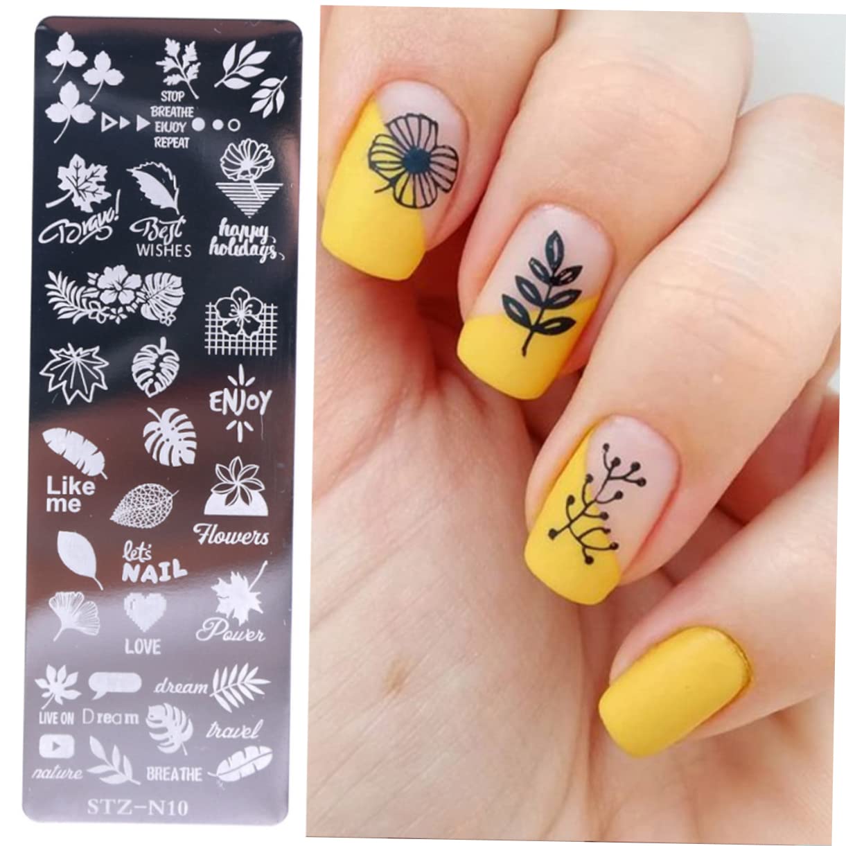 3 Set Piastre Per Stamping Unghie Inossidabile Con Floreali E Farfalle Strumenti Per Nail Art Per Design E Creativo 6 Pezzi*3