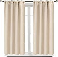 Vista 14 de Cortina opaca BGment con hueco por el que pasa la barra, 2 paneles