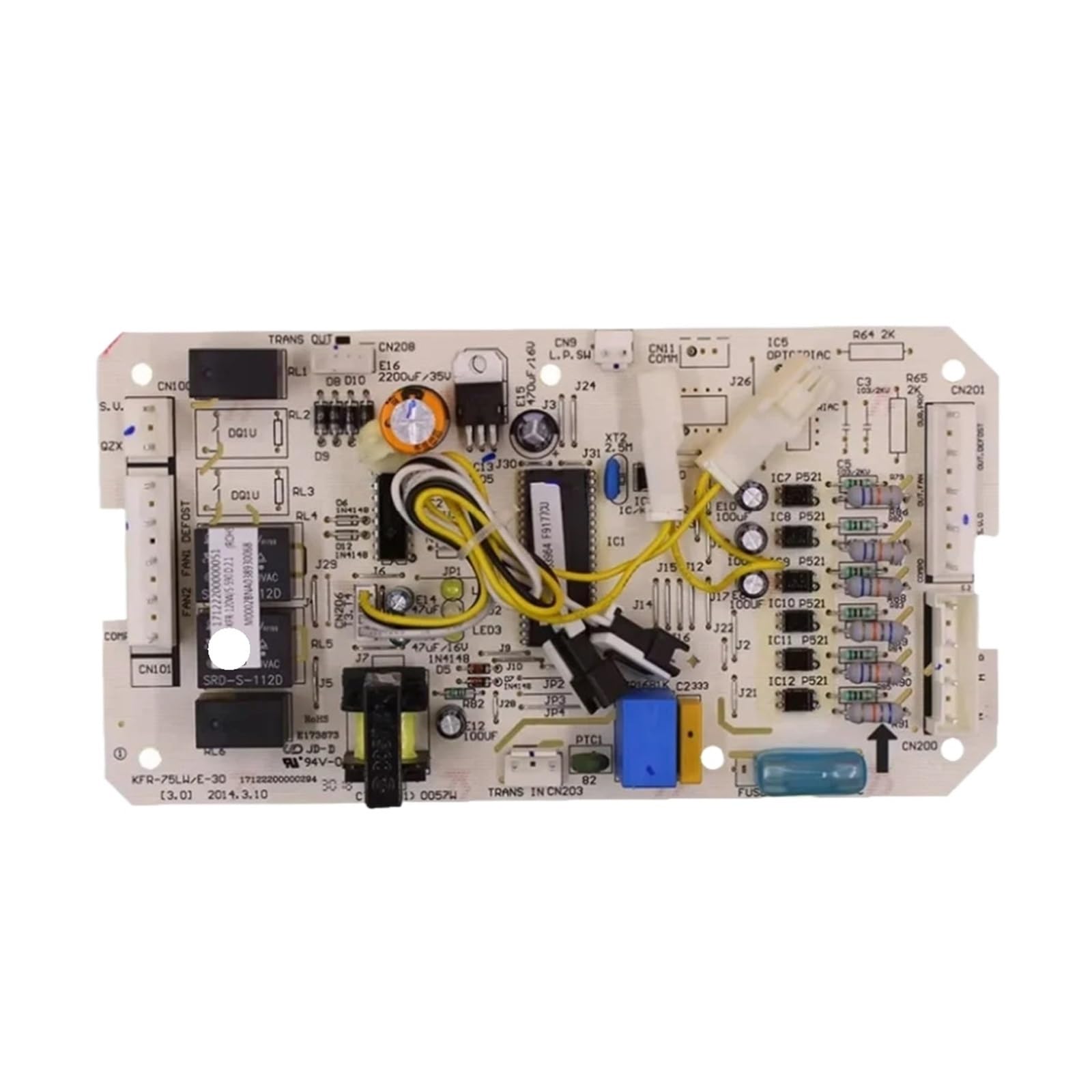 ，Compatible For Midea， ceiling-mounted air conditioner outdoor unit motherboard for KFR-75LW/E-30 and KFR-120W/S-590 models(NEW MODEL B)