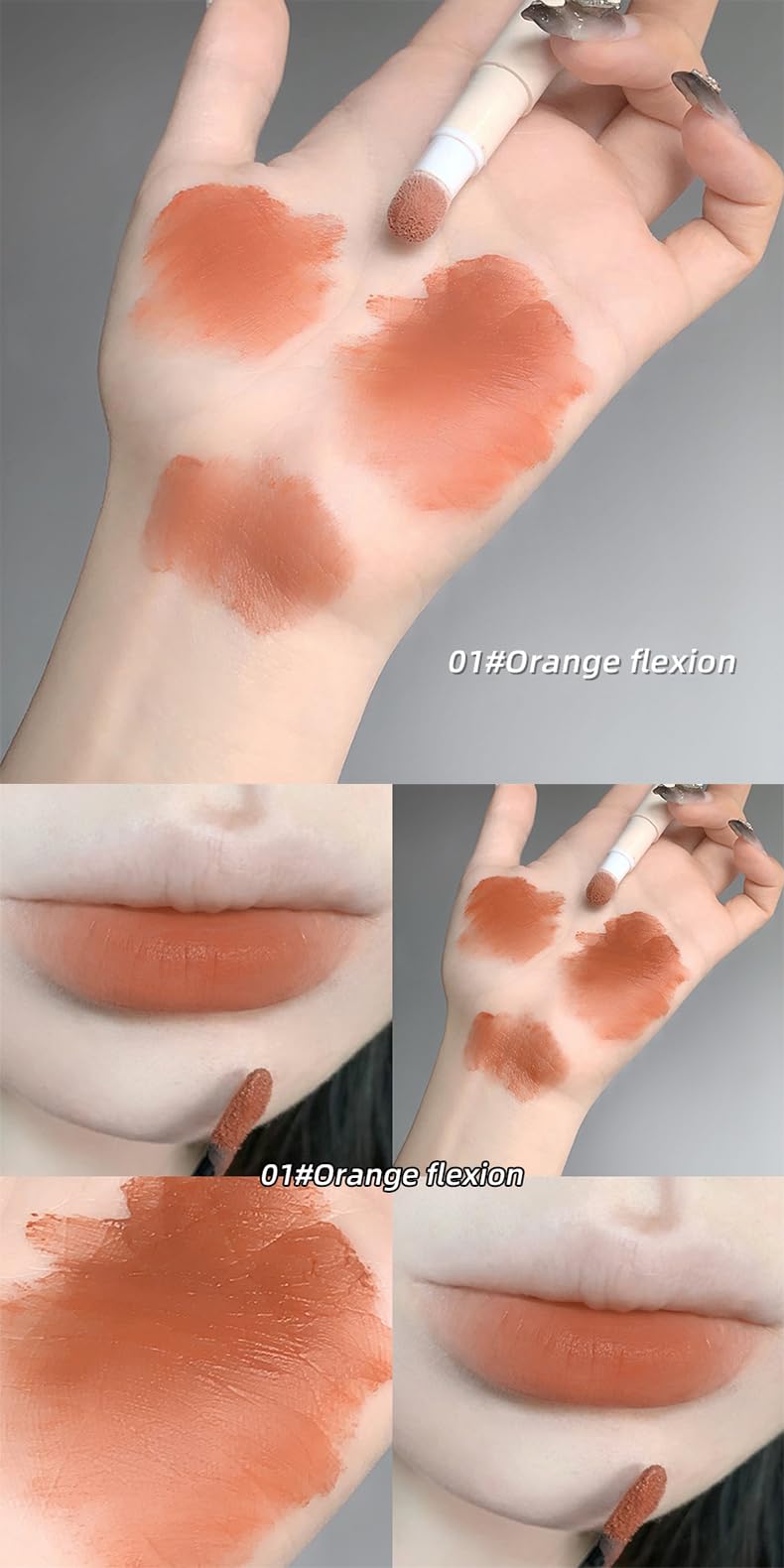 Gege Bear Velvet Mist Lip Powder Cream | Cloud-Like Lip Mousse | Soft Matte Lipstick for Women | Smudge-Proof & Long-Lasting Lip Color | Non-Sticky & Featherlight Feel | Easy to Blend & Layer | Soft Focus & Airbrushed Lip Look | (03# Ciney Pepper, 4g) 1