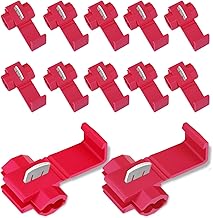 20-Piece Junction Connector Set, Red, 0.5 - 1.5 mm², Car Power Thieves, Quick Connector, Cable Thief, Cable Splitter, T-Connector, Quick Connector, Tin-Plated Brass, Polypropylene, Fully Insulated