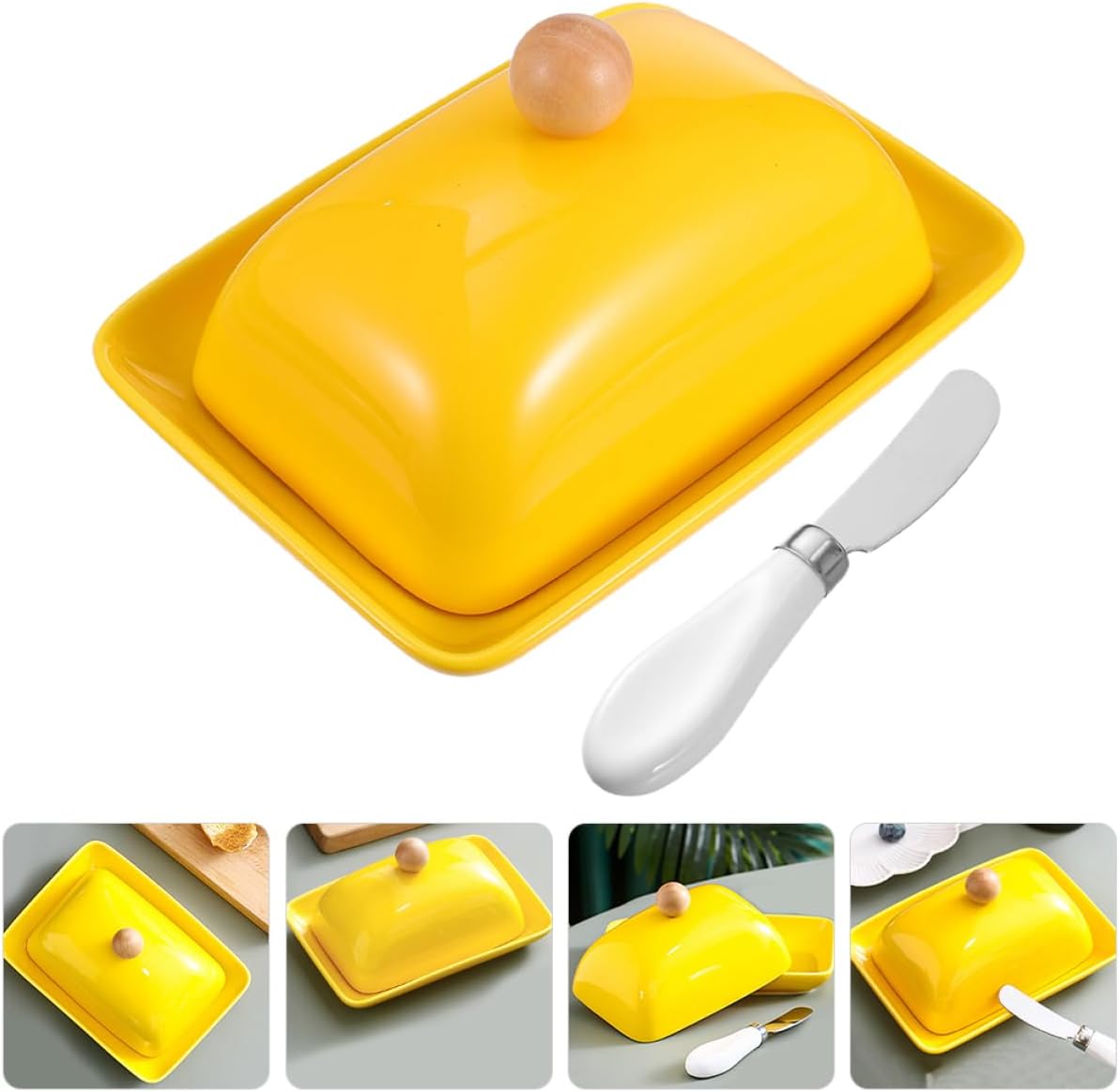 1set Butter Dish Lid Reusable Butter Keeper for Spreading Modern Kitchen Storage Convenient and Stylish Cutter