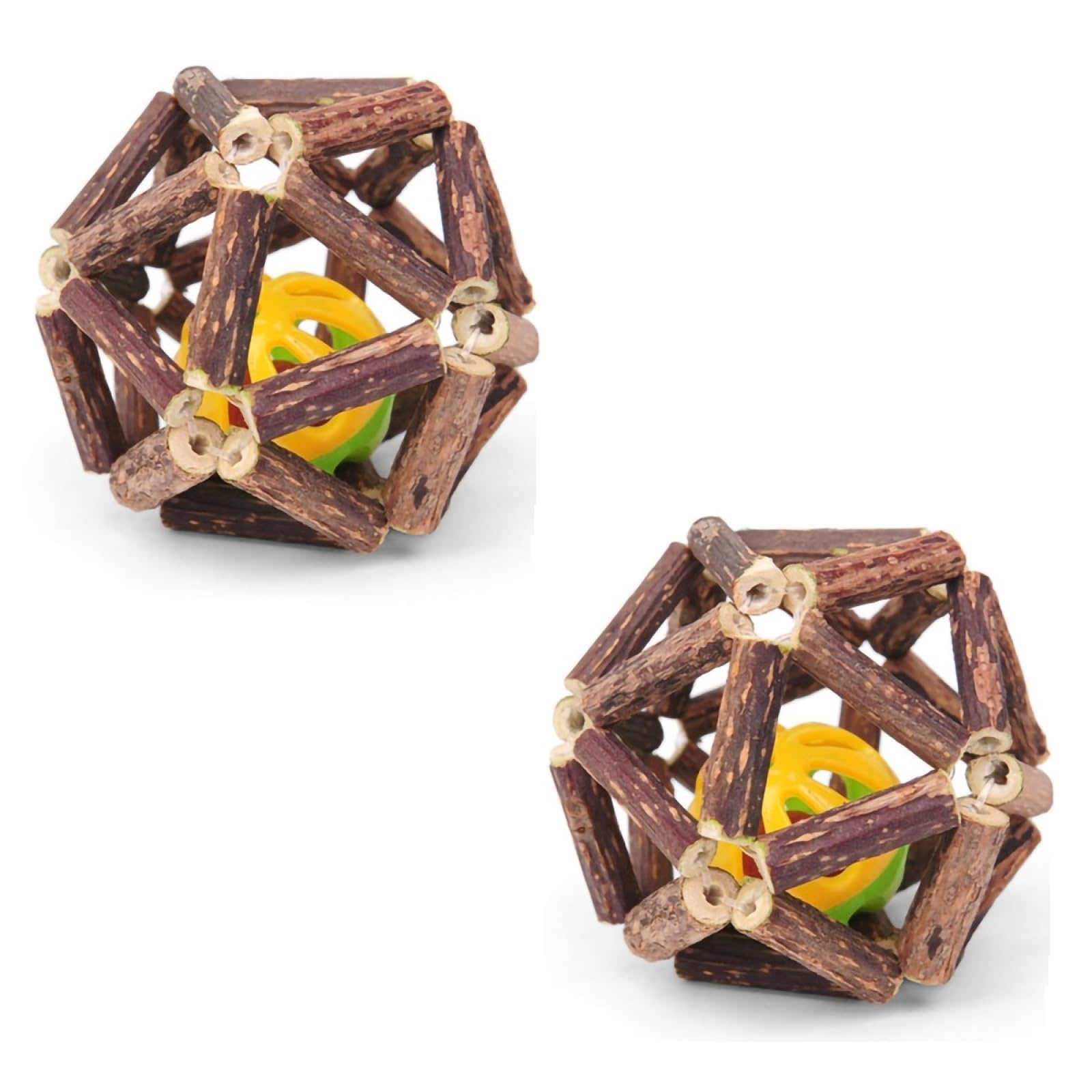Juguetes para Gatos, Juguetes for Gatos, Pelotas de Hierba gatera, Juguete Interactivo for Gatitos, Limpieza Dientes, Bolas Madera Natural saludables, 2 Unidades