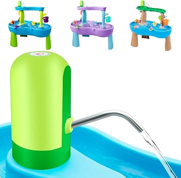 Intoypad Water Table Pump 3 Hours of Non-Stop Fun Rechargeable Pump Green