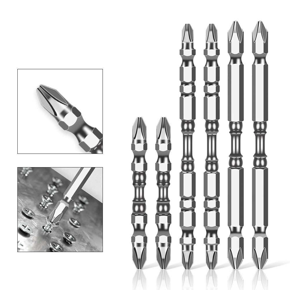 Punta for trapano ad aria compressa for cacciavite industriale a doppia durezza magnetica forte antiscivolo S2 Adatto per metalli e acciaio(10PCS 65L)