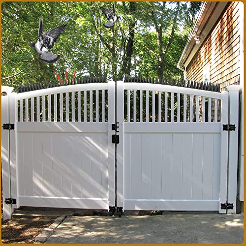 Bird Spikes 30 Packs Outdoor Cat And Bird Deterrent Spikes, Defender Spikes - Keep Pigeon, Cat & More Birds Away From Fences And Roof, Anti Theft Climb Strips (2023 Upgraded | 42.3 Feet) #TOP5