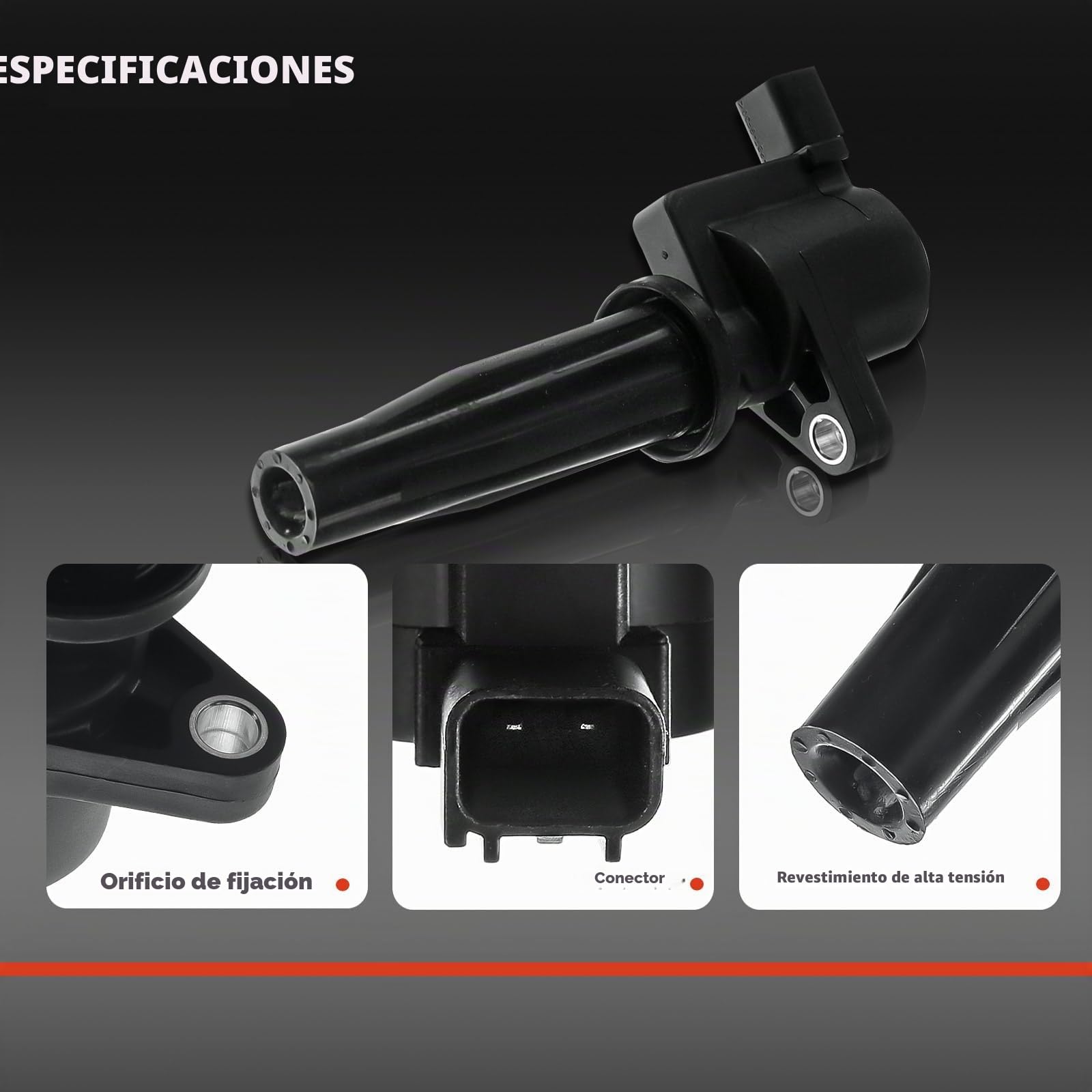 Frankberg 4 bobinas de encendido 1224925 | Compatible con: Galaxy WA6, S80 II 124, Disidente, Caja de tránsito FA, C-Max DM2, S40 II 544, S-Max WA6
