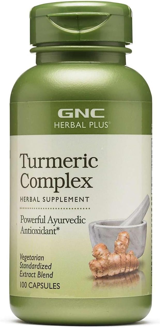 GNC Herbal Plus Turmeric Complex Supplement, Vegetarian, 100 Capsules