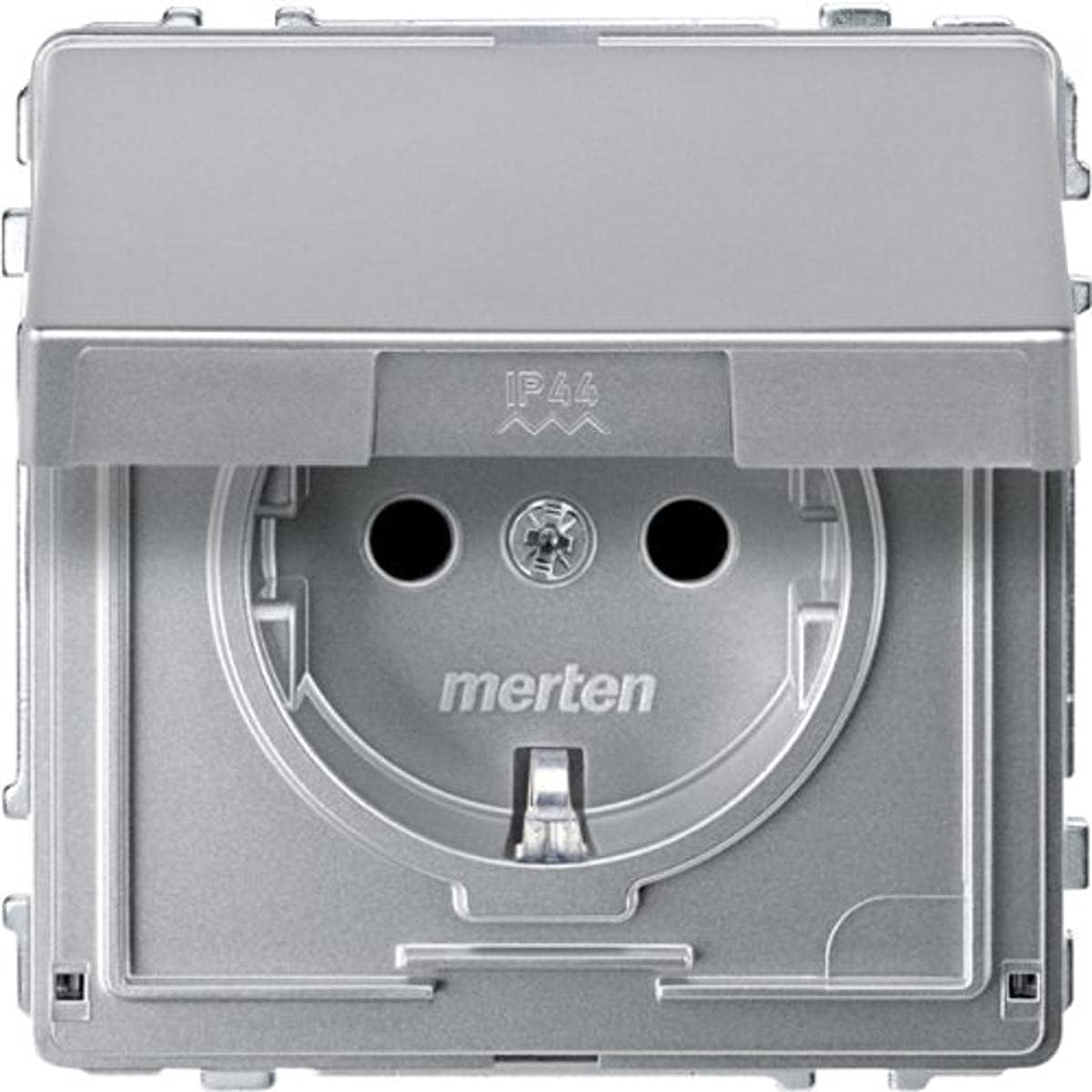 Merten, Presa Schuko con coperchio ribaltabile e morsetti - MEG2310