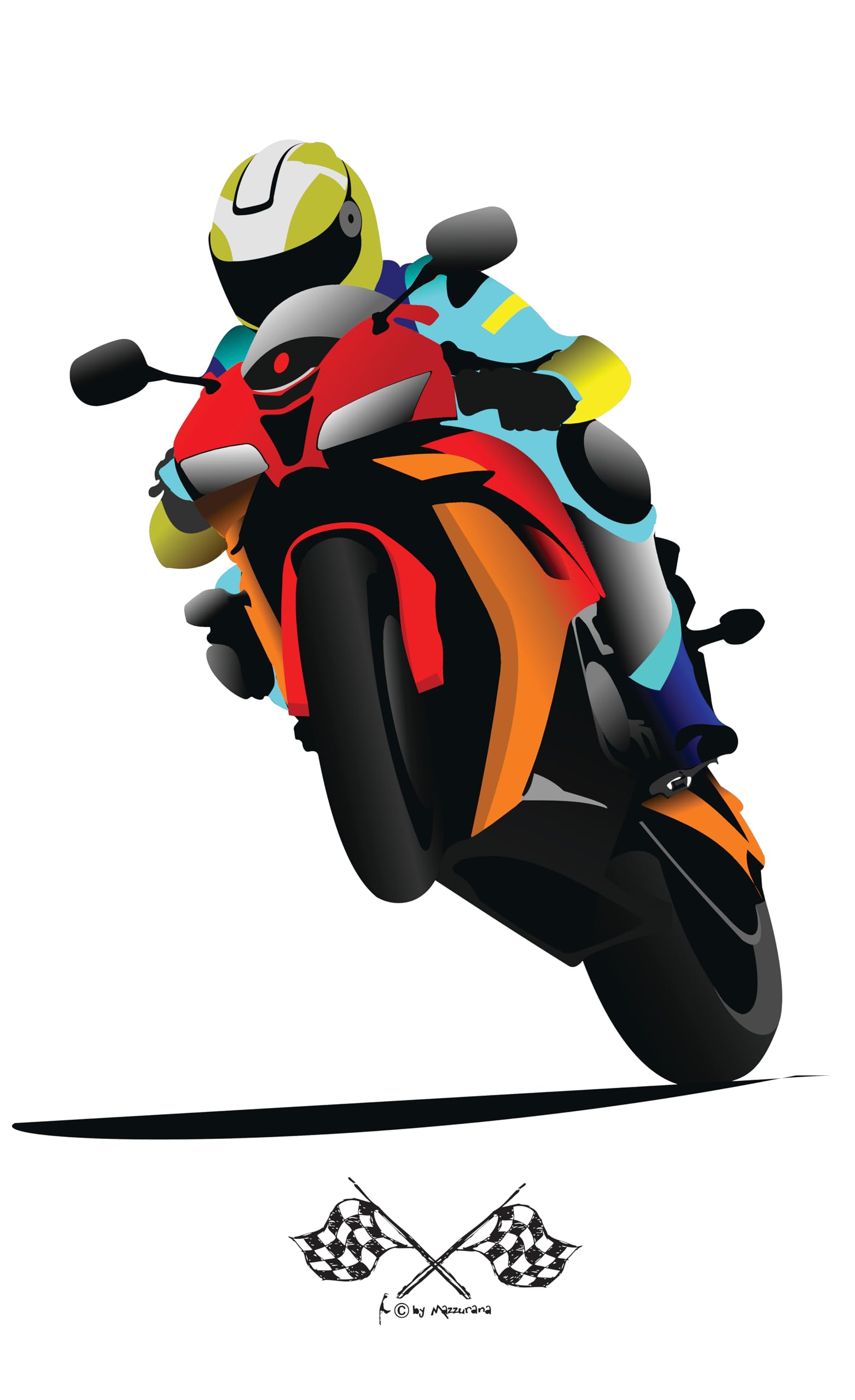 Drapeau moto Bike Race 06 : l'emblème biker 90 x 60 cm en ultra tissu pour afficher votre style