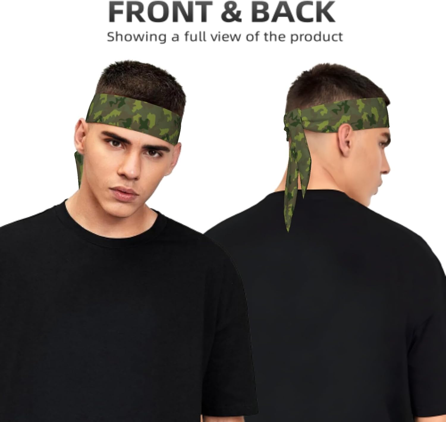 Sports Tie Headband Bandana Running Athletic Sweat Band Elastic Adjustable Sport Head Tie for Men Women Head Ties Ninja Tie Headbands Tennis Sweatbands Soccer Basketball Teams Running Head Band