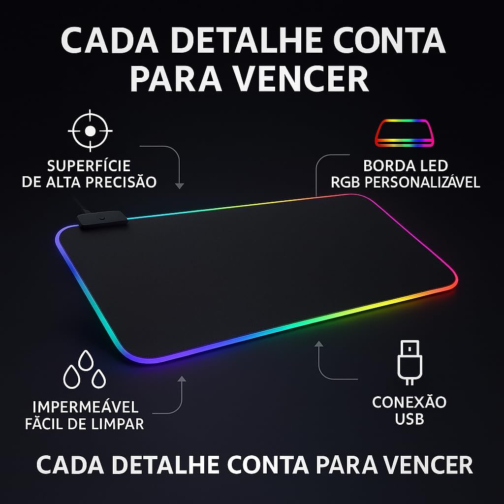 Mouse pad gamer RGB entra em promoção na Amazon por menos R$40 1 https://m.media-amazon.com/images/I/61FErBw5h1L._AC_SL1024_.jpg
