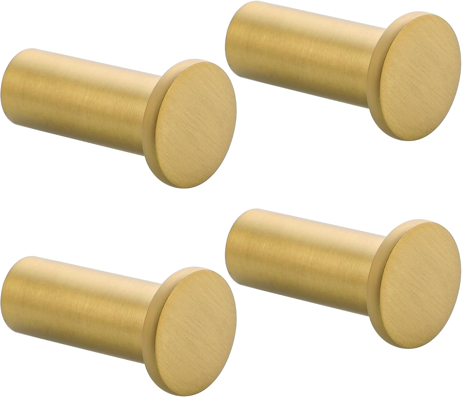 SAYAYO Gold Coat Hooks Wall Mount, Modern Towel Hooks for Bathrooms 4 PCS