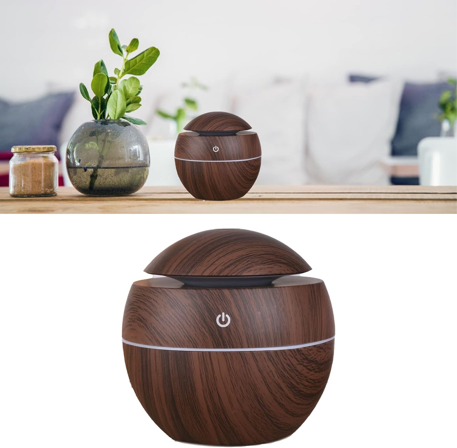 Small Humidifiers For Bedroom,Ultrasonic Cool Mist Humidifier,USB-Powered,For Room Baby Travel Plant Office Home, Super Quiet, Easy Clean