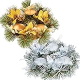 Dimensión adecuada para aplicar: el tamaño de la decoración de la mesa de portavelas de Navidad es de aproximadamente 22 cm/ 8,66 pulgadas de diámetro, puede ser compatible con 3 velas, apropiado y conveniente para su uso, brindándole una experiencia agradable y satisfactoria