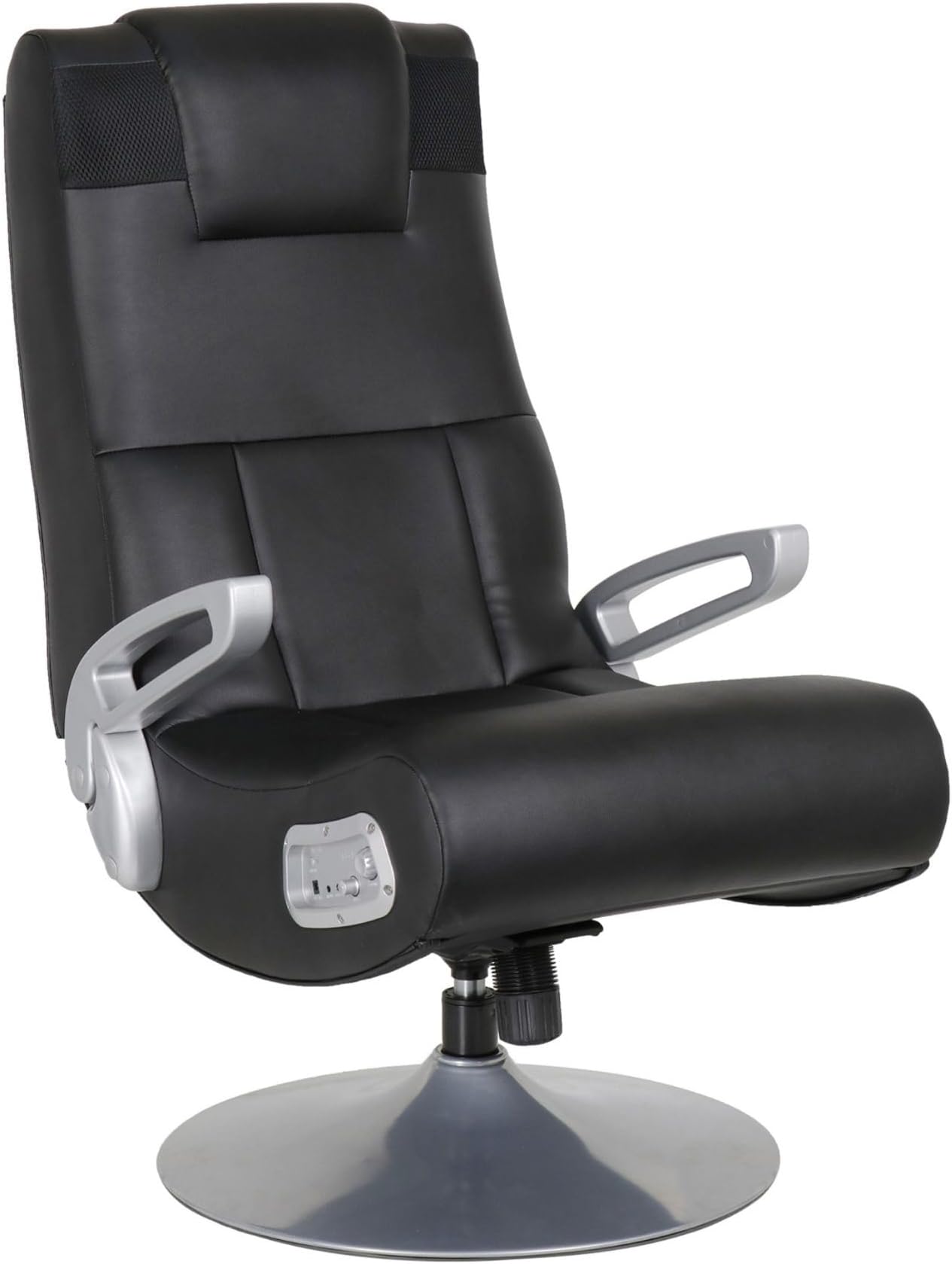 SE Pro Video Gaming Lounging Pedestal Chair, Wireless Audio, 2 Speakers, Subwoofer, Foldable, Padded Armrest, 5127401, 30.7" x 30.7" x 39.76", Amazon Exclusive, Black