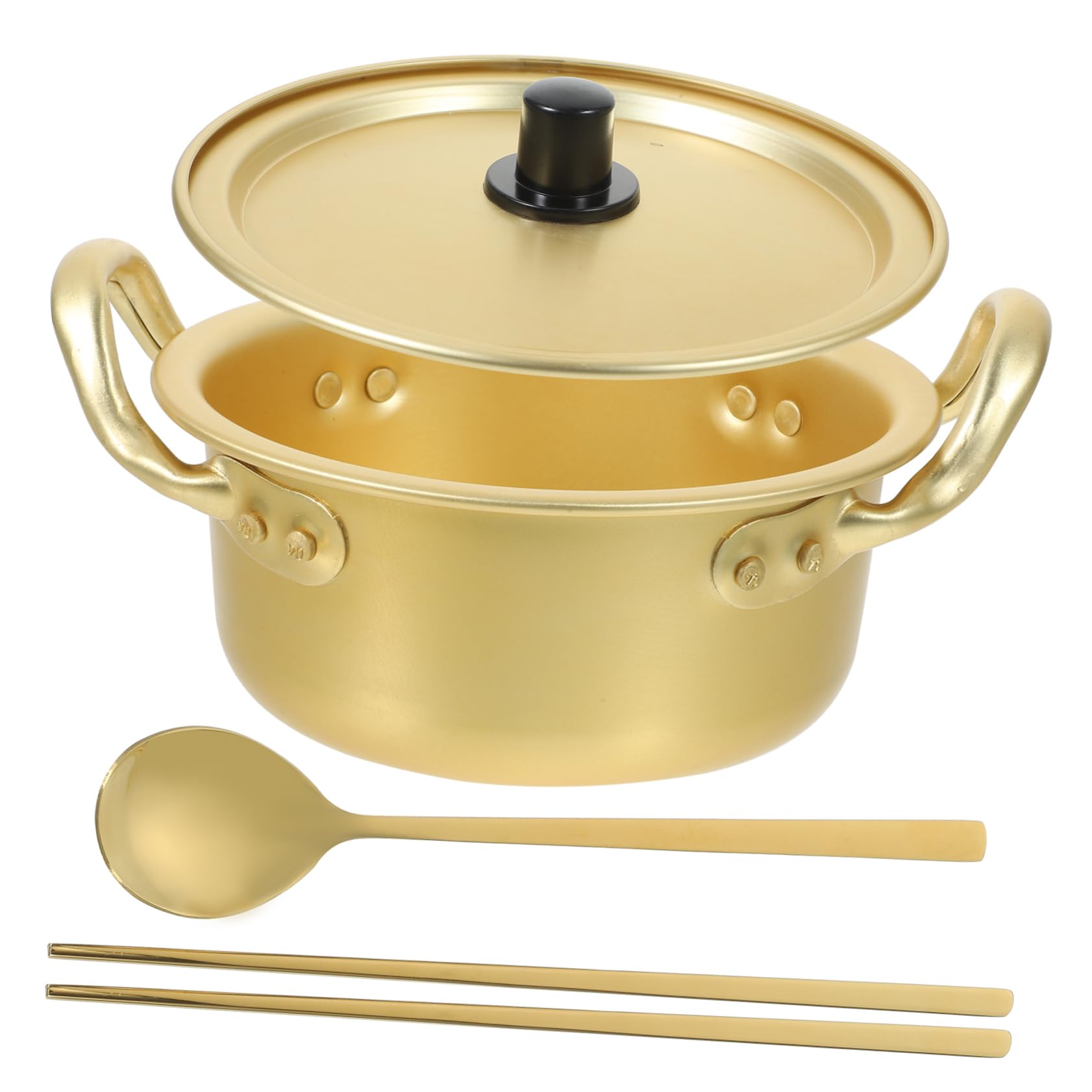 SOLUSTRE Ramen Pot Korean Ramen Cooking Pot Easy to Move Double Handle Design Heat Resistant for Kitchen Use