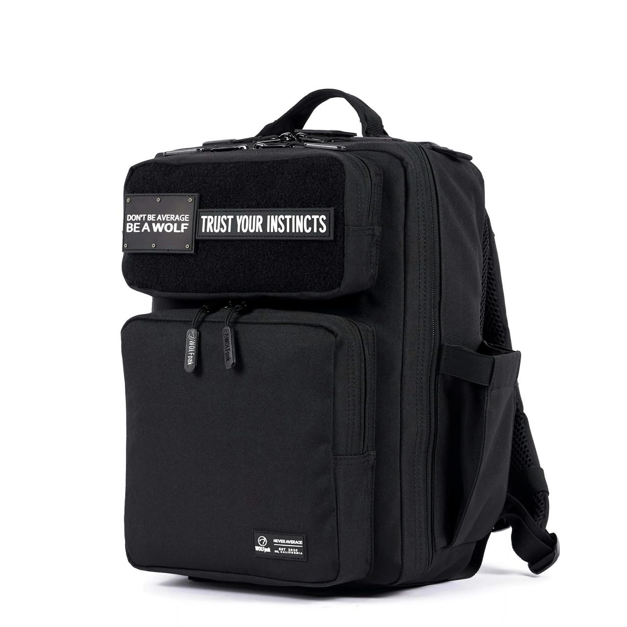 WOLFpak 15L Backpack (Alpha Black) Slim Everyday Carry Backpack for Men & Women, Water-Resistant Minimalist Daypack for Laptop & Travel