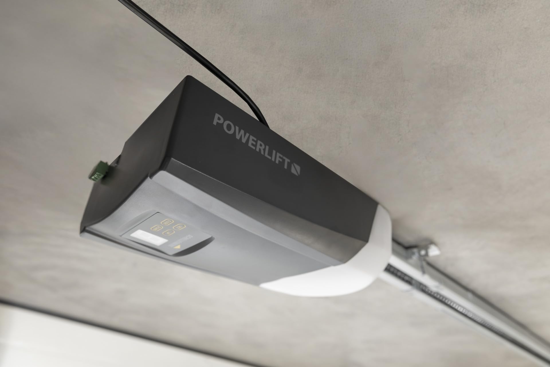 Schellenberg Motor para puertas de garaje Powerlift 800 N, Superficie máxima de la puerta 14 m², fuerza de tracción 800 N, Incluye 2 transmisores manuales de 4 canales de 433,92 MHz, 60302