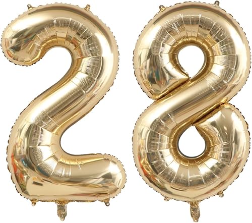 Miniatura 103 de 40 Inch Light Gold 18 Number Balloons White Gold Giant 18 Foil Mylar Helium Large Digital Balloon Champagne Gold Birthday Numbers Jumbo Balloons