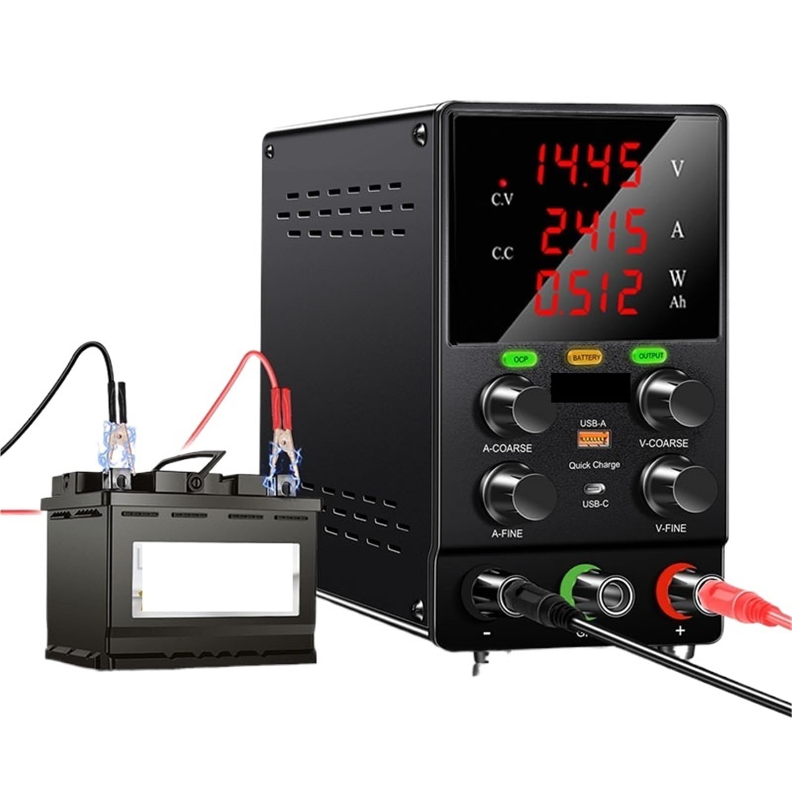 Alimentation Laboratoire, Alimentation CC stabilisée 10 A for laboratoire, réglable, avec chargeur de batterie OCP(SPS605S)