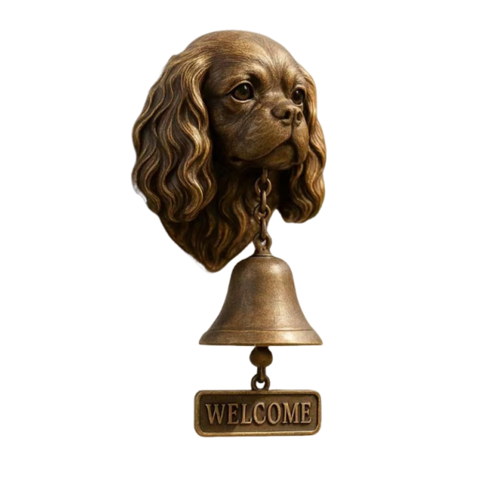 KIXZSAZ Charming Entrance Decor Handmade Dog Welcome Bell Retro Funny Animal Doorbell for Pet Lovers Doberman Welcome Doorbell, Cavalier