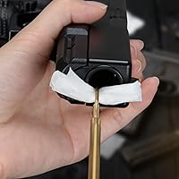 Vista 7 de BOOSTEADY Parches de limpieza de armas, parches de limpieza cuadrados en estuche de plástico, paños de limpieza altamente absorbentes sin pelusas