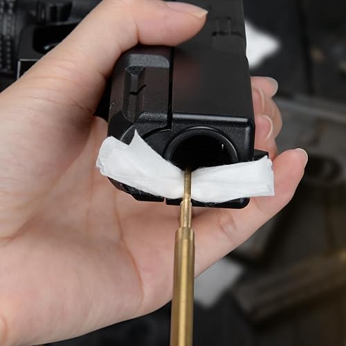 Miniatura 7 de BOOSTEADY Parches de limpieza de armas, parches de limpieza cuadrados en estuche de plástico, paños de limpieza altamente absorbentes sin pelusas,