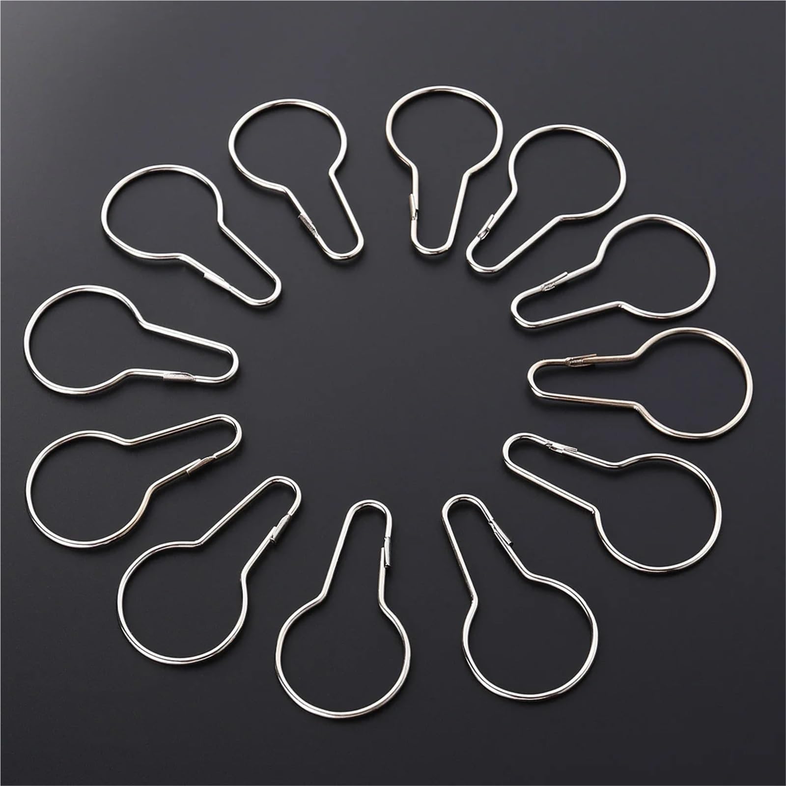 Ganchos Clips for Cortinas, 100 Piezas for de Ducha Rodillo Deslizante Anillos Acero Inoxidable con Pulidos