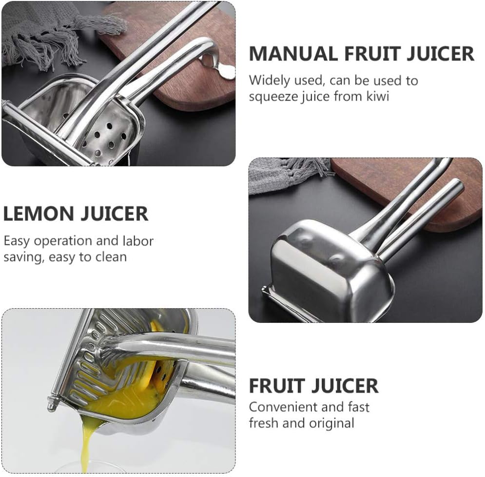 Fruit Juice Squeezer Portable Juicer 304 Stainless Steel Manual Lemon Fruit Squeezer Lemon Clip