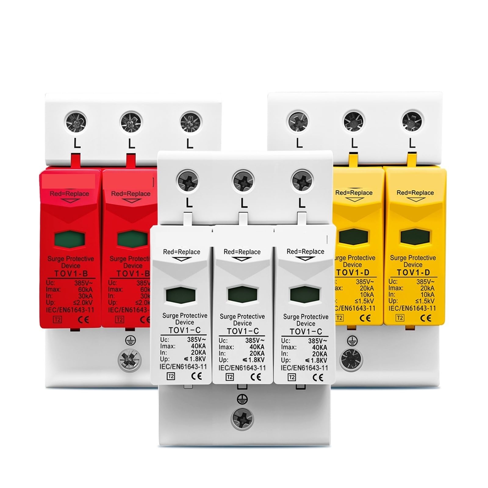Parafoudre AC 420V 30-60KA 3P pour tableau de protection