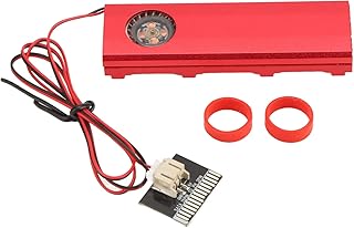 M.2 NGFF NVME SSD Heatsink, 7000 RPM Quiet Heat Dissipation SSD Cooler Turbo Fan Aluminum Gaming SSD Solid State Drive Heatsink Radiator with 5V Fan SATA Port (Red)