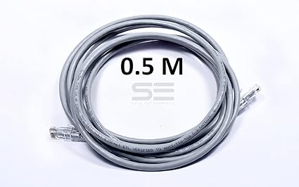 SE 0.5 Meter Dlink CAT 6 Patch Cable Speed Up to 1Gbps 23AWG/Upto 250Mhz, Bare Copper for Smartphone, Router, Printer
