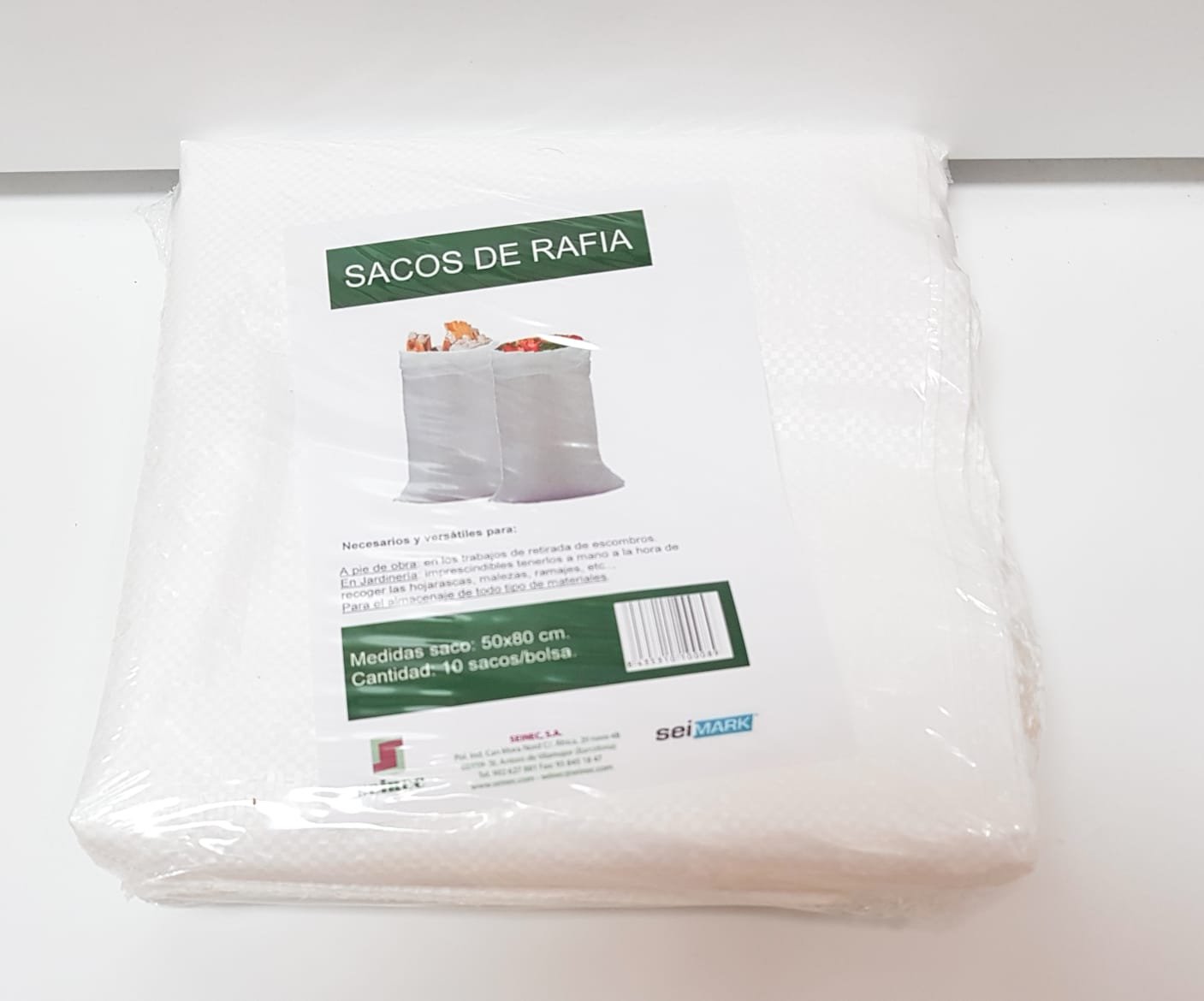 SeimarkRaffia Sacks for Rubble 10 Units 50 x 80 cm