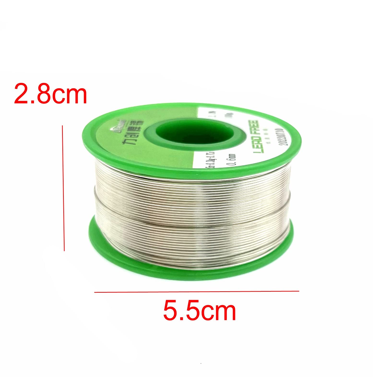 JZK 100g 0.6 mm, 99Sn 0.3Ag 0.7Cu Filo di saldatura, senza piombo, con flussante, rotolo rocchetto filo stagno per microsaldature saldature saldare saldatura, 99% Stagno, 0.3% argento, 0.7% rame
