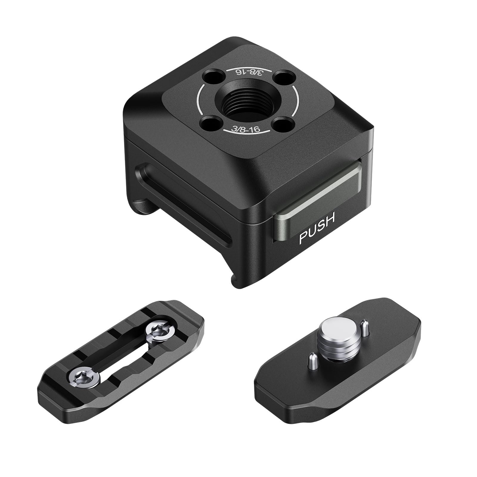 Sirui Universal Quick Release Mount Plate with 2 NATO Rails Kit, Mount for ARRI Locating Pin to NATO Adapter, QR Mount Base for Camera Cage, Top