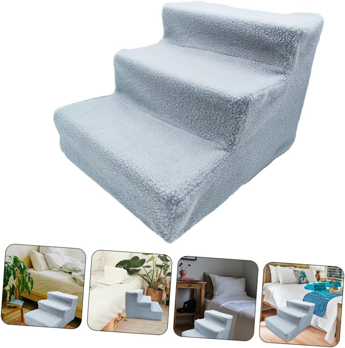 Pet Step Ladder for Dogs and Cats Lightweight Portable Puppy Bed Stairs with Stable Structure for Sofa Couch Car Easy Climbing and Storage