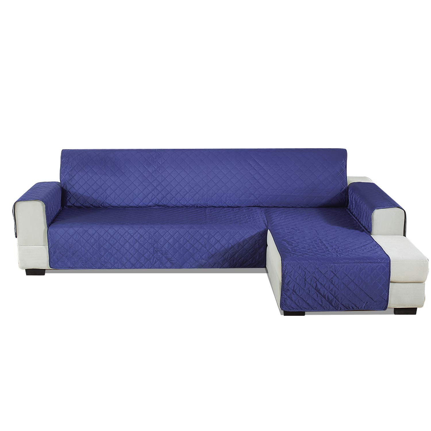 PETCUTE Funda Sofa Chaise Longue Acolchada Protector de sofá con Chaise Brazo Derecho Cubre Chaise Longue Fundas sofá Impermeables 200x270cm