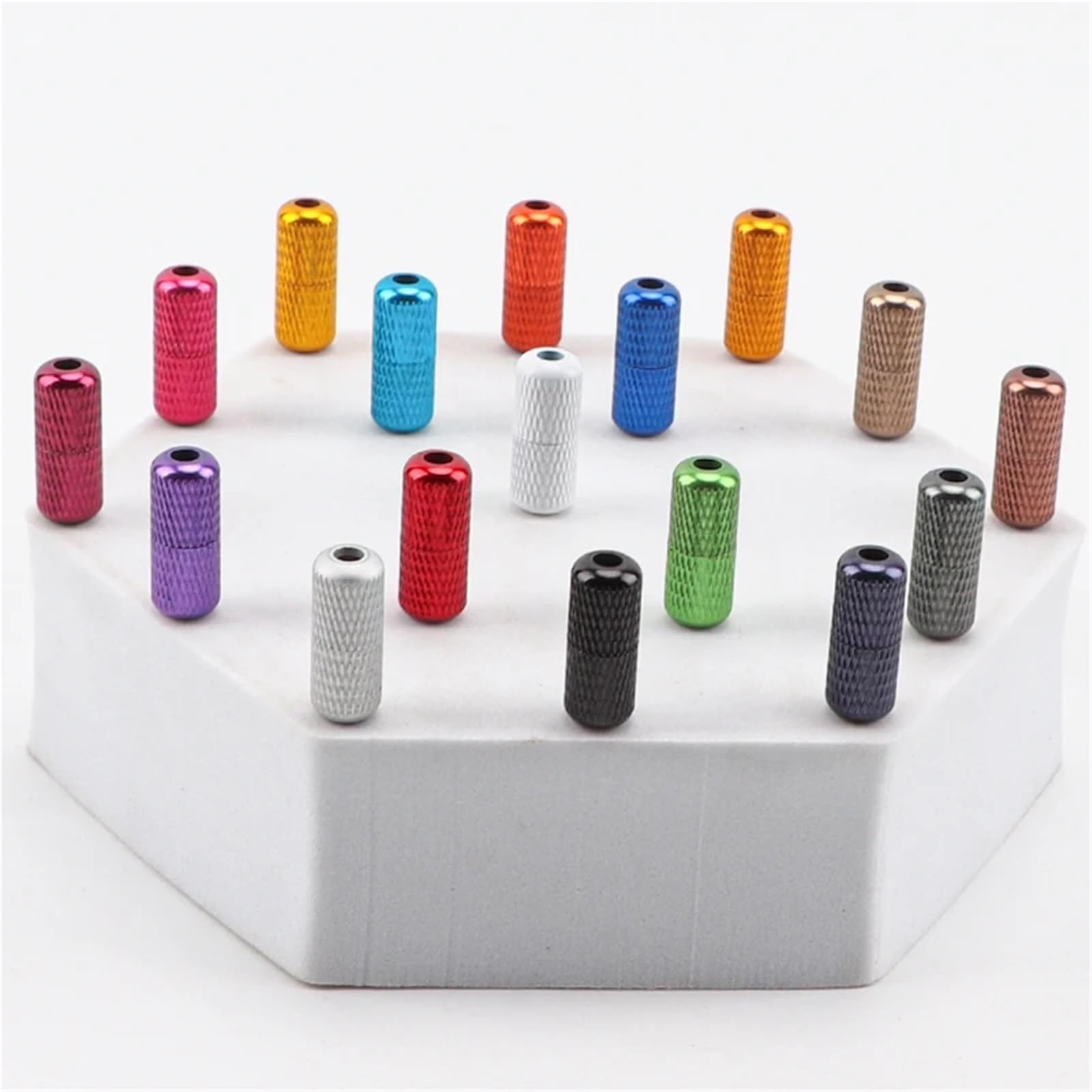 Kordel-Endkappen, Aluminium-Kapseln, Schnürsenkel, Sneaker-Schnalle, Metall, kein Binden, buntes Set, 10 Paar
