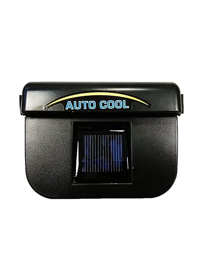 FYRLA Auto Cool Solar Powered Ventilation Exhaust Fan For Car With Rubber Stripping ,Solar Powered Car Window Cool Air Vent Auto Fan - black.