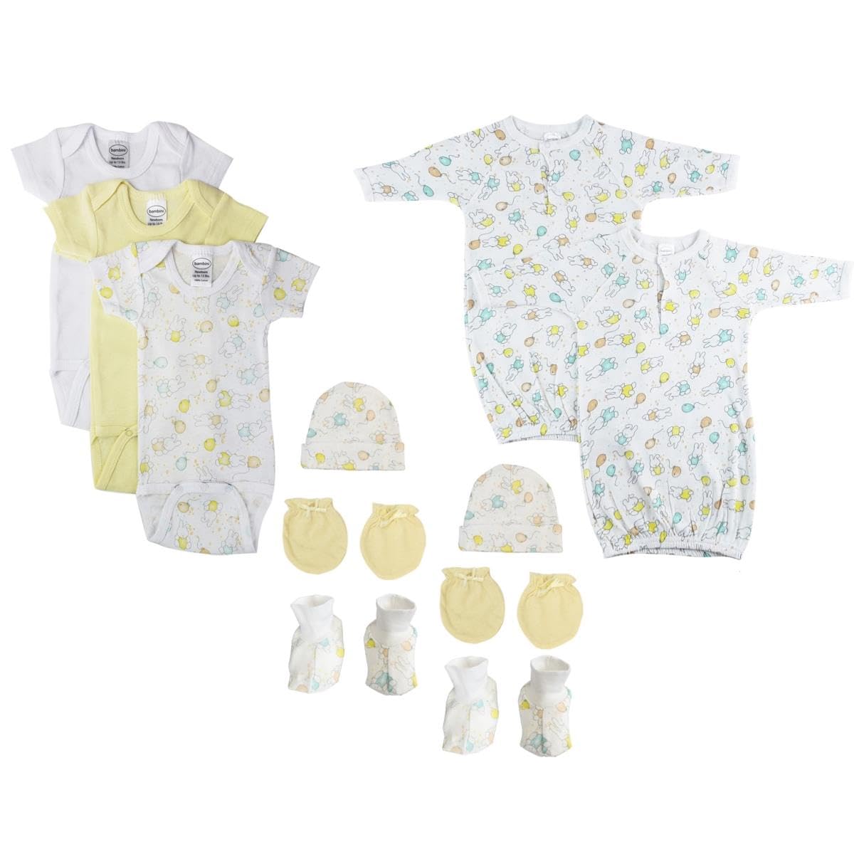 Bambini NC-0649 Unisex Newborn Baby 11 Piece Layette Sets, White