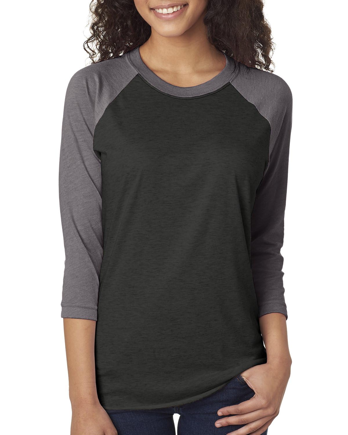 6051 Next Level Unisex Tri-Blend 3/4-Sleeve Raglan