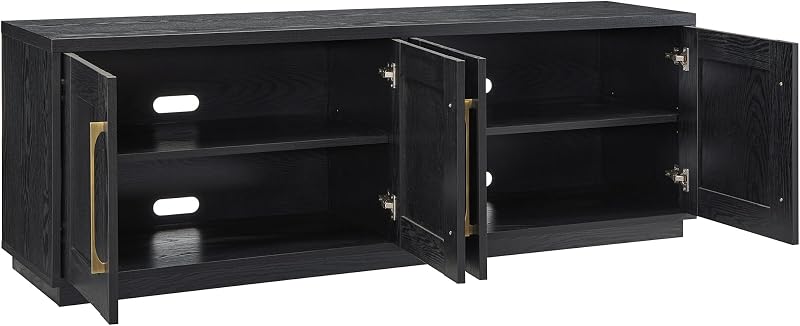 Henn&Hart 68" TV Stand for TVs up to 75", Natural Black image 4