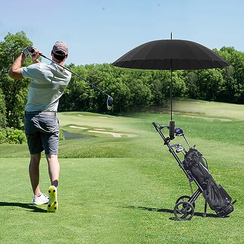 KINBOM Golf Cart Umbrella Holder Set, Heavy Duty Golf Push Cart Umbrella Holder Mount Aluminium
