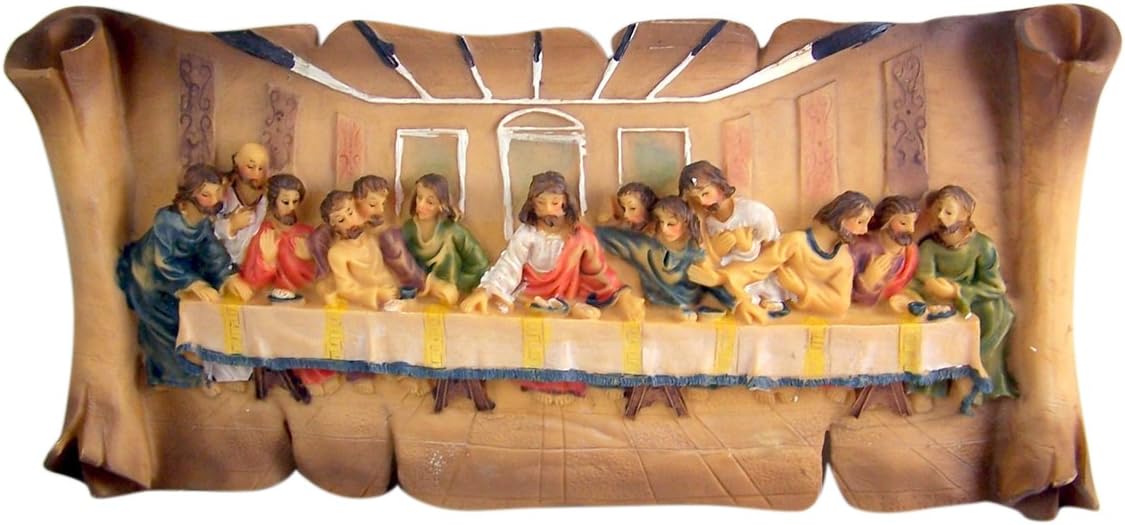 Last Supper Wall Plaque 14 1/2" W x 6 1/2" H Resin Indoor Home Decor NEW
