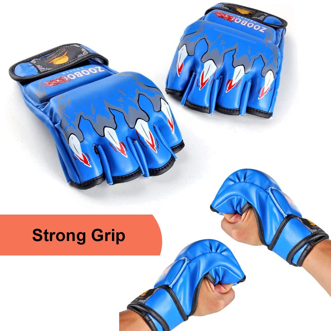 Guanti Da MMA RDX In Pelle Di Vacchetta - Per Grappling, Muay Thai, Kickboxing, Sacco - Foto 3