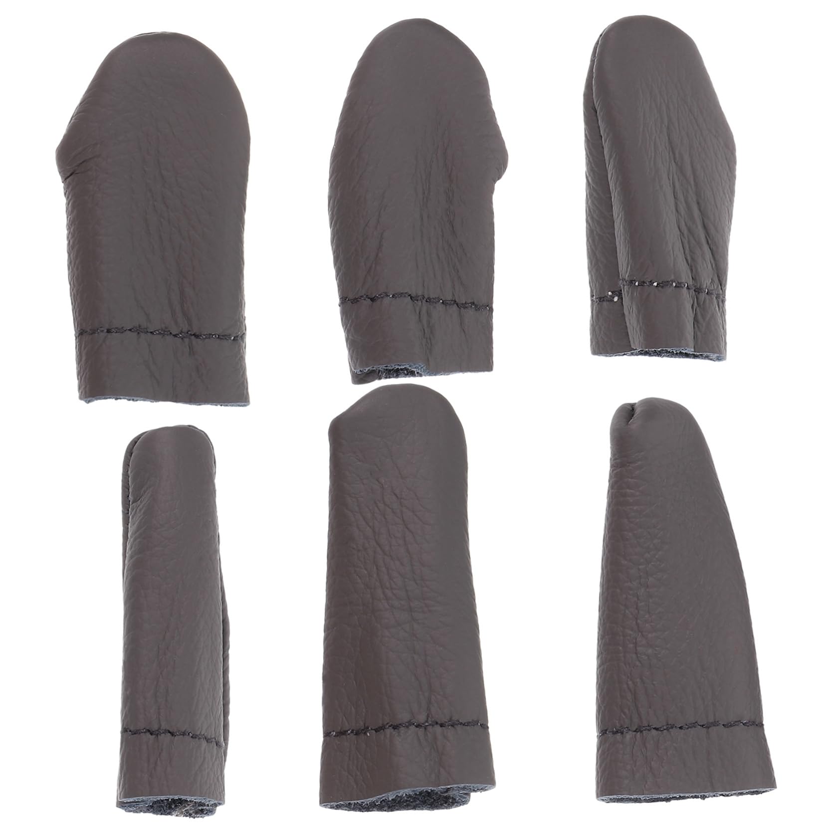 Protector de Cuero Dedos de Piezas Beige Costura 6 Artesanal